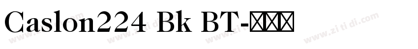 Caslon224 Bk BT字体转换